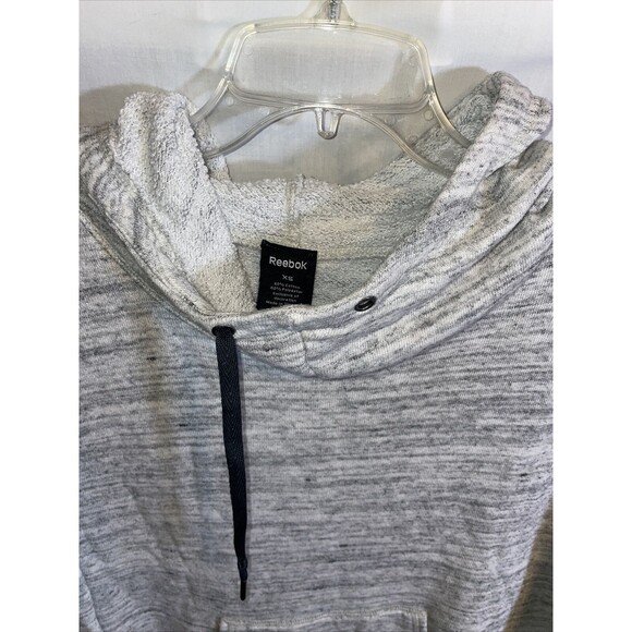Reebok Pullover Hoodie Womens Size X Small Gray Cotton Blend Long Sleeve Running - Picture 3 of 12